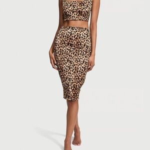 Victoria's Secret Leopard Print Skirt Set